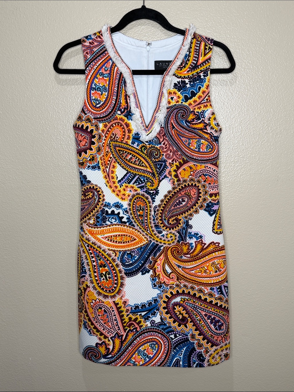 Laundry by Shelli Segal Paisley & Fringe Shift Dress - [Size]